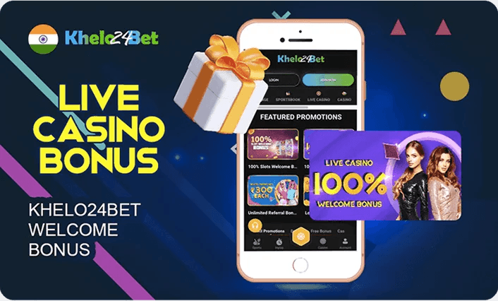Phone screen displaying GameWin live casino bonus