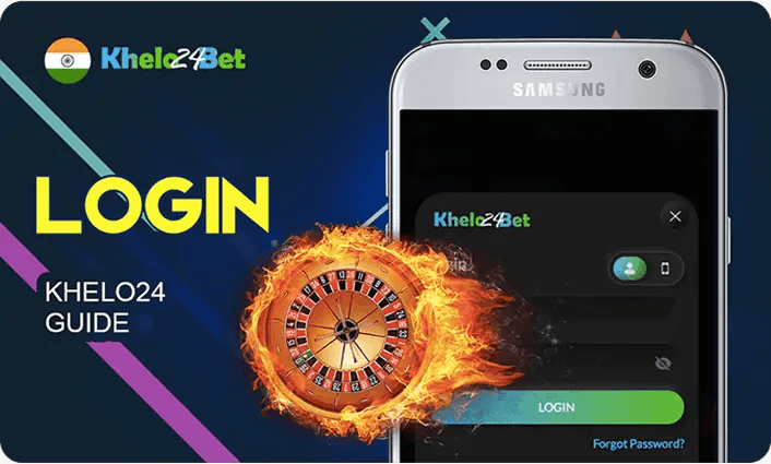 Phone showing the GameWin login form beside a roulette wheel